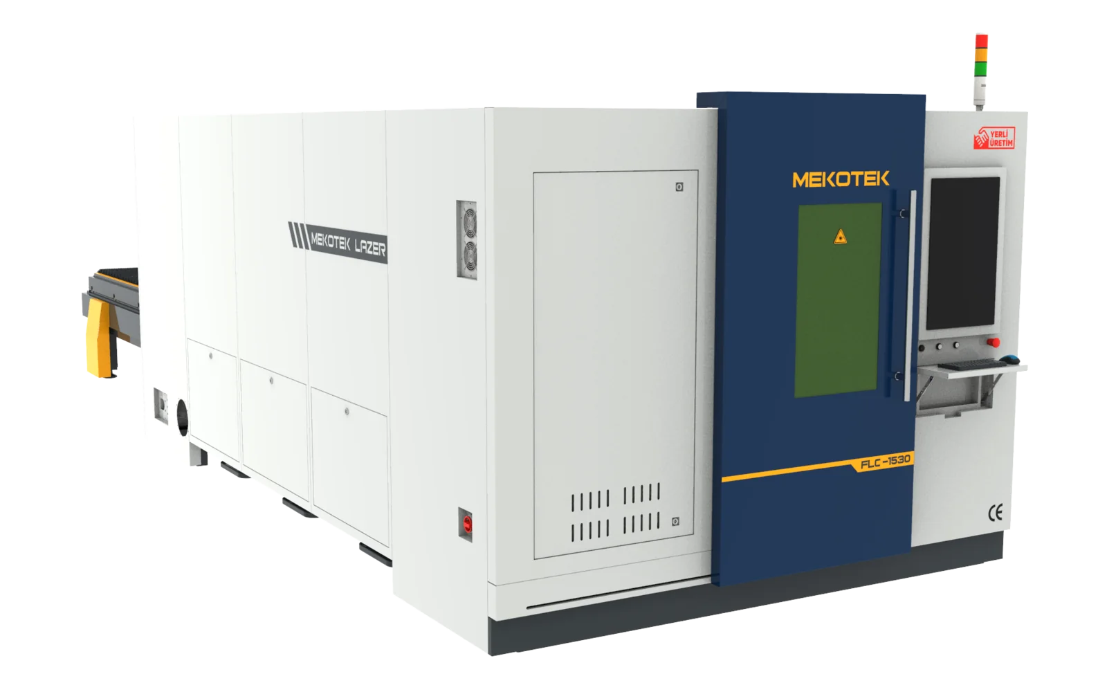 Mekotek FLC 1530 fully enclosed fiber laser cutting machine, 5 x 10 working area