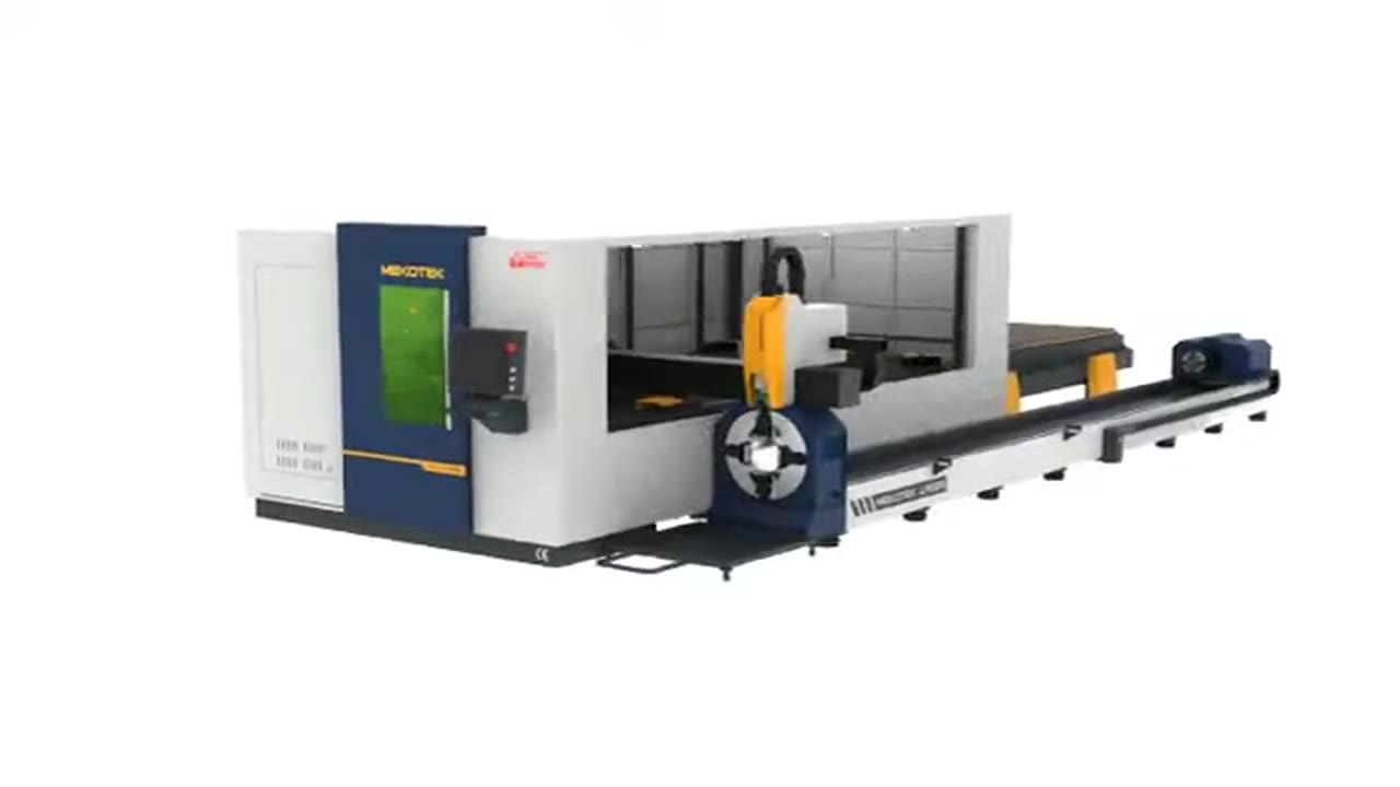 FLC-P 1530 Enclosed Sheet & Pipe Fiber Laser in operation