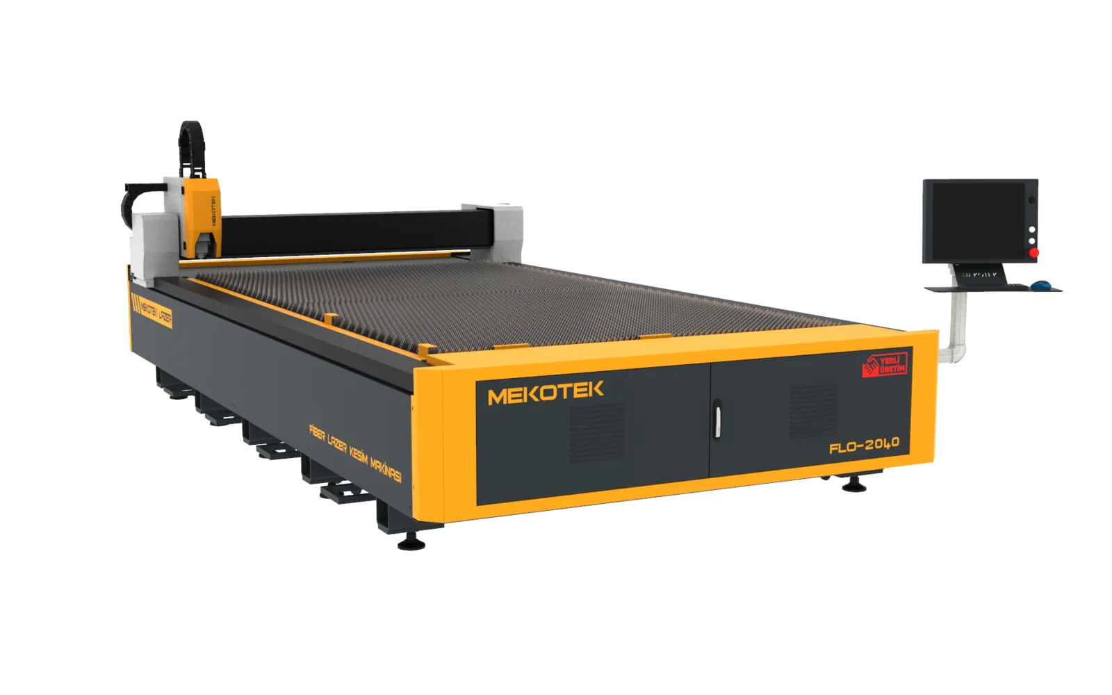 Mekotek FLO 2040 open type fiber laser cutting machine with 2000 x 4000 mm table