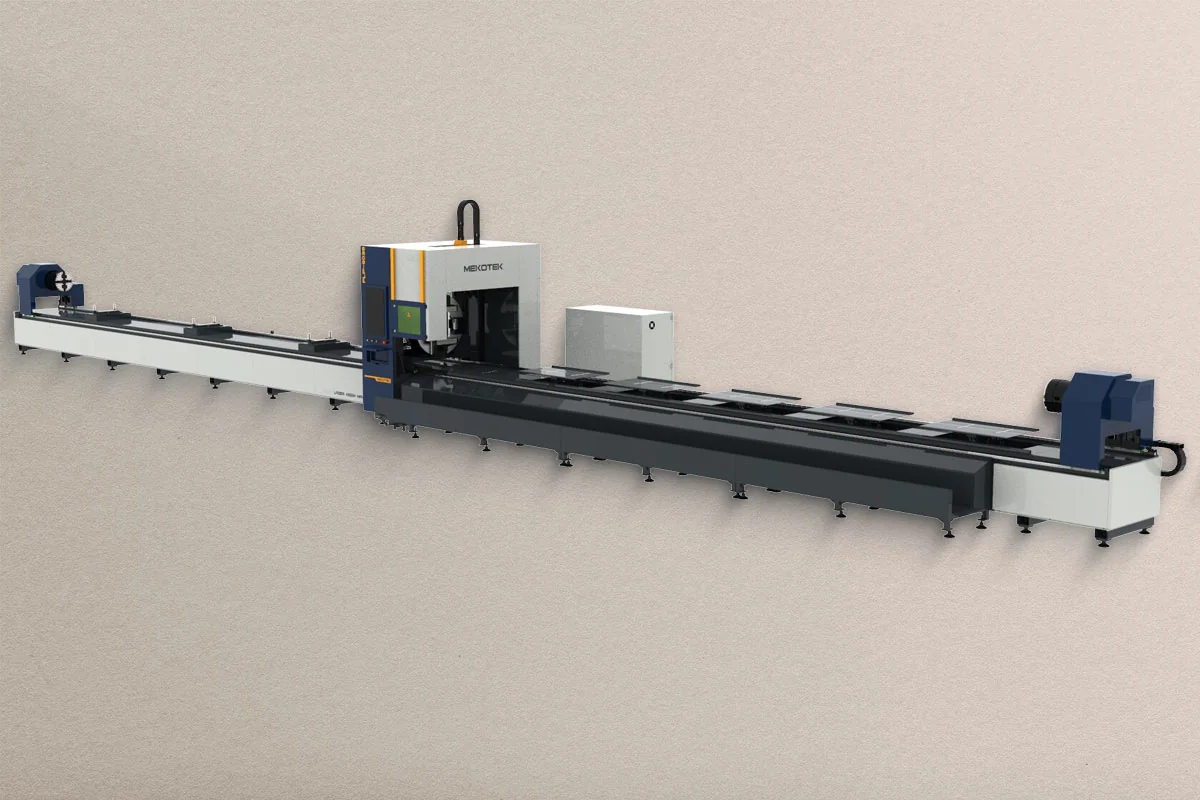Mekotek FLP 9036 nine metre pipe and profile fiber laser cutting machine